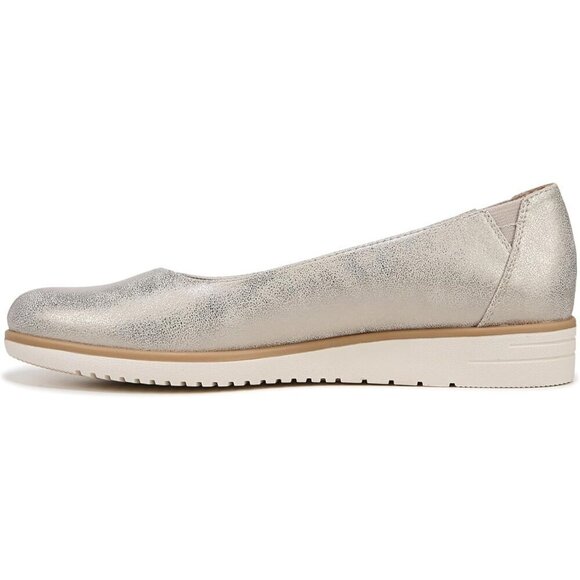 Naturalizer Flat Shoes Women Gold Polyurethane (PU) Soul Slip-On Ballet Shoes